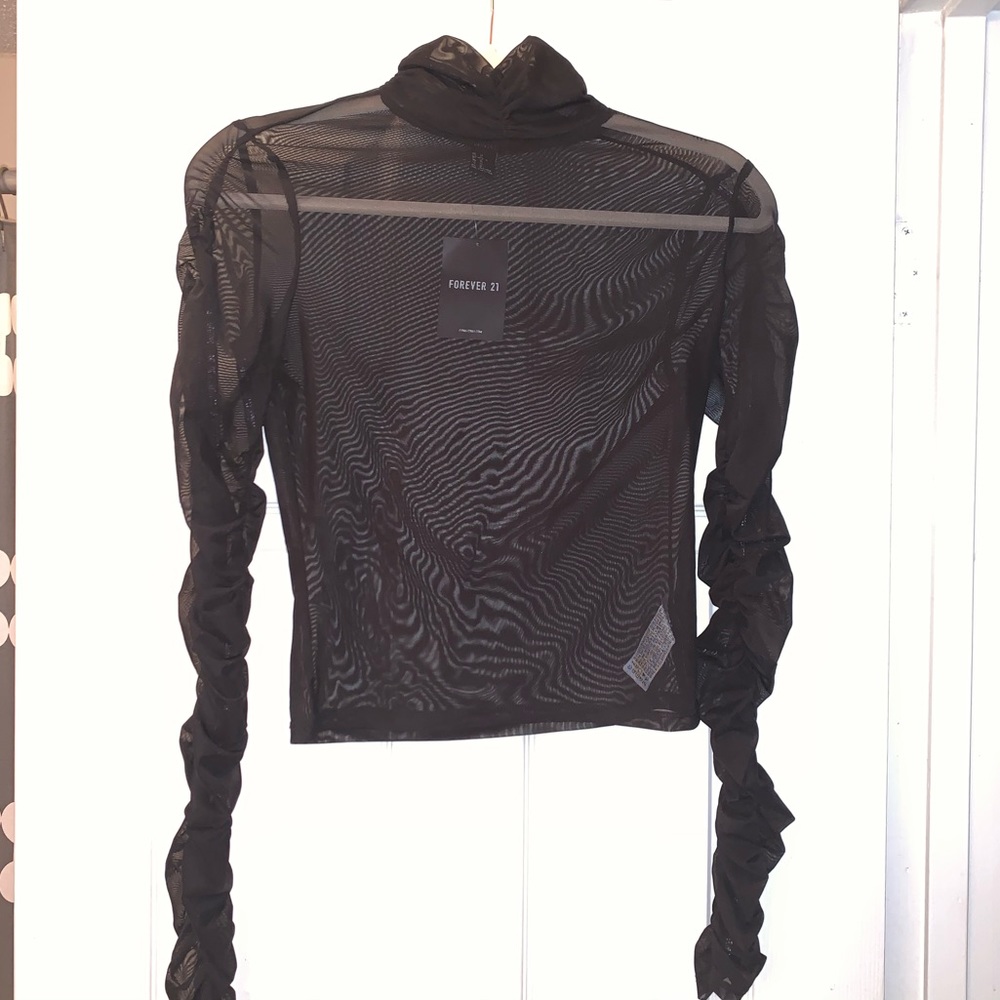 Sheer long sleeve shirt